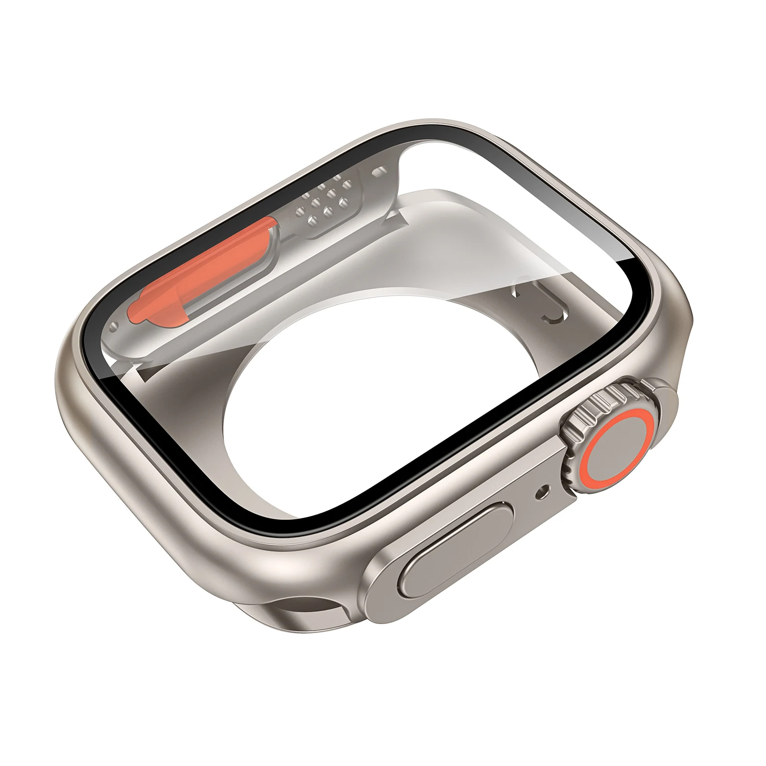 Upgrade Case for Apple Watch mm Screen Protector Hard PC Tempered Glass IWatch Series Se Change To Ultra