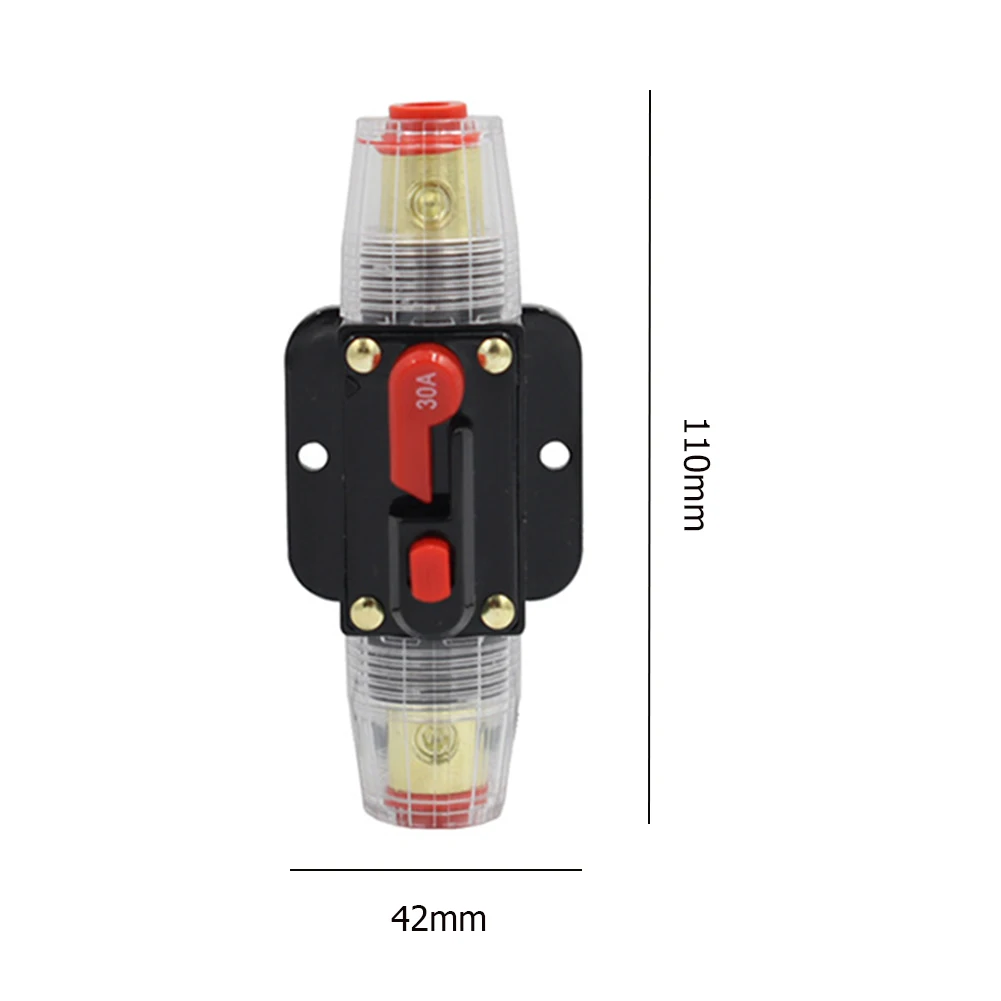 30A 40A 50A 60A 80A 100A 125A 150A DC 12-42V Resettable Circuit Breaker Reset Insurance Car Marine RV Power Insurance Switch