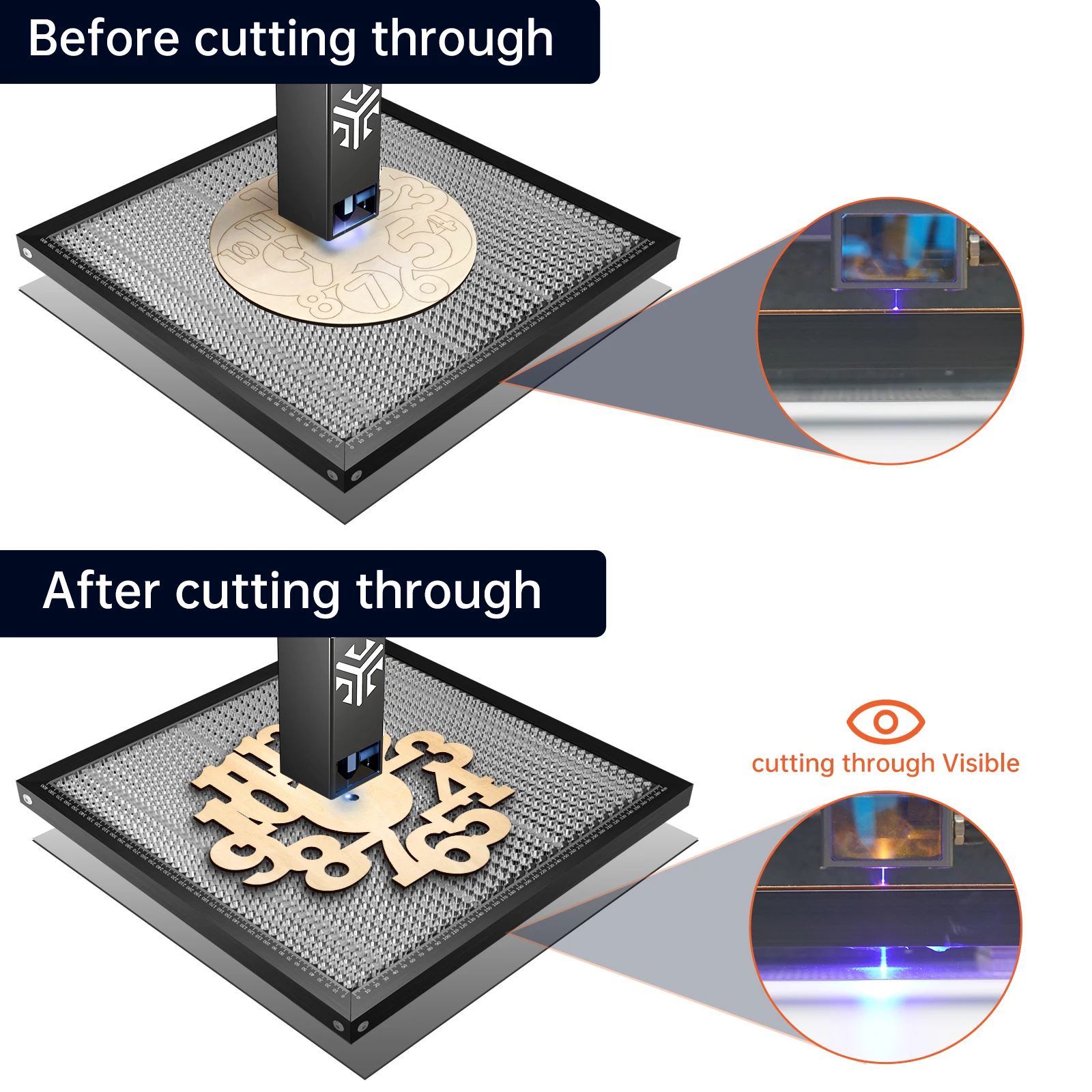 ACMERE10 Laser Cutting Honeycomb Working Table Board Steel Panel Platform 330x330mm for CO2 Diode Laser Engraver Cutting Machine