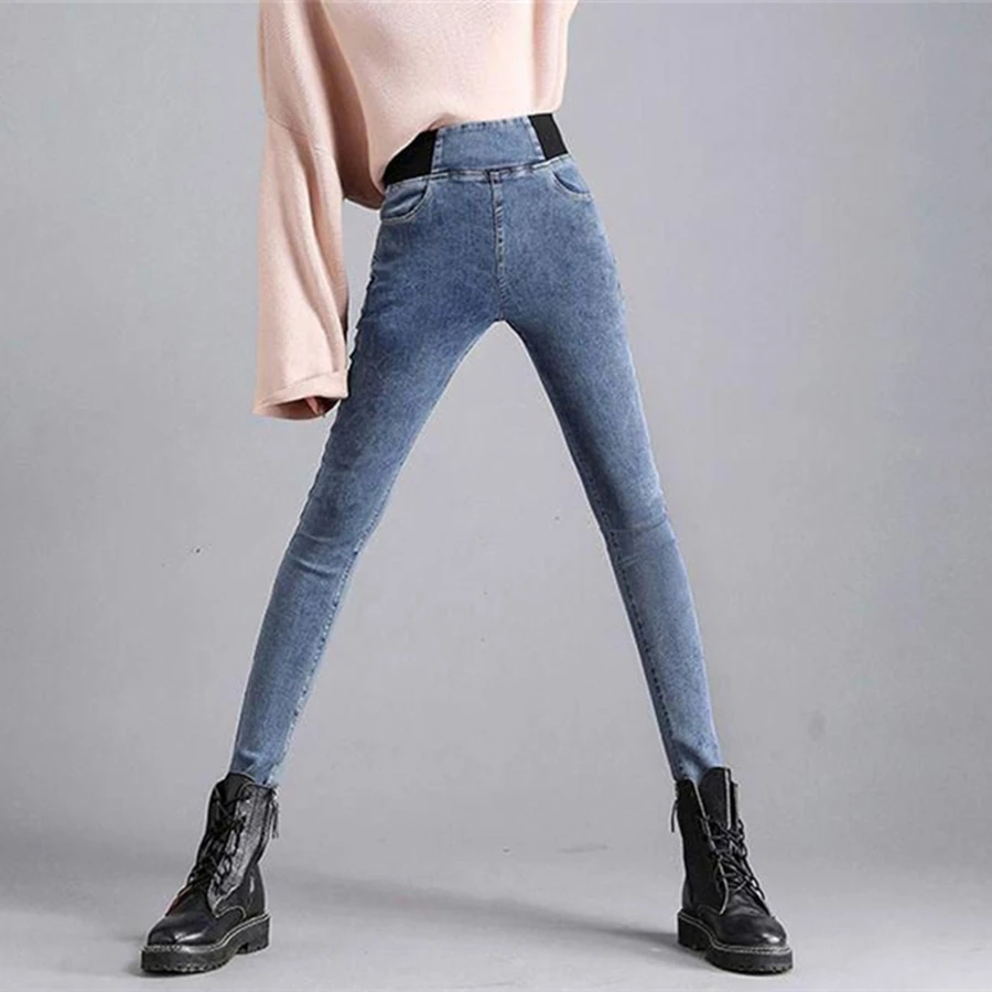 2025 Stretch Slim Ankle-Length Pencil Jean Elastic High Waist Denim Pants new Women Classic Vintage Vaqueros Oversize 38 Pantalones 2023