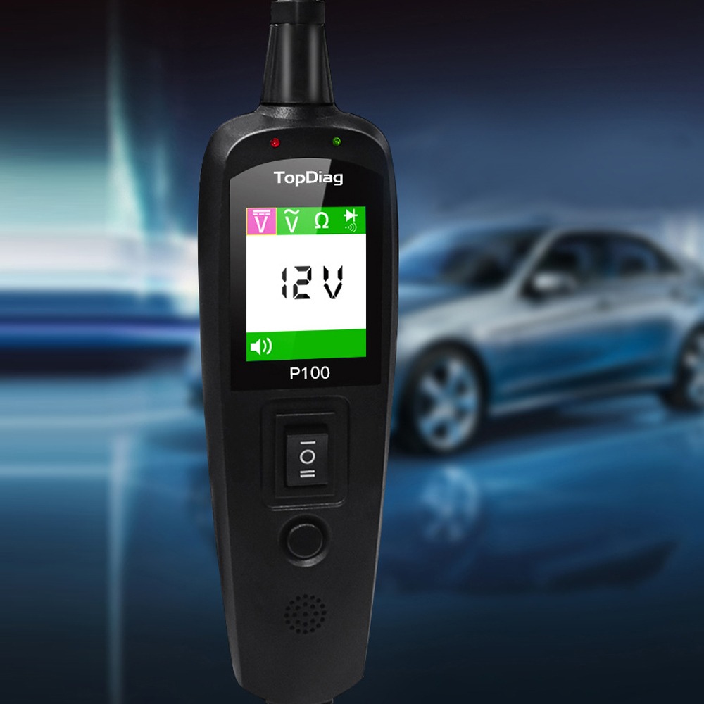 JDiag P100 Automotive Circuit Tester Car Power Circuit Probe Kit 12V 24V LED Pen Vehicle Diagnostic Tool Electric System Tester