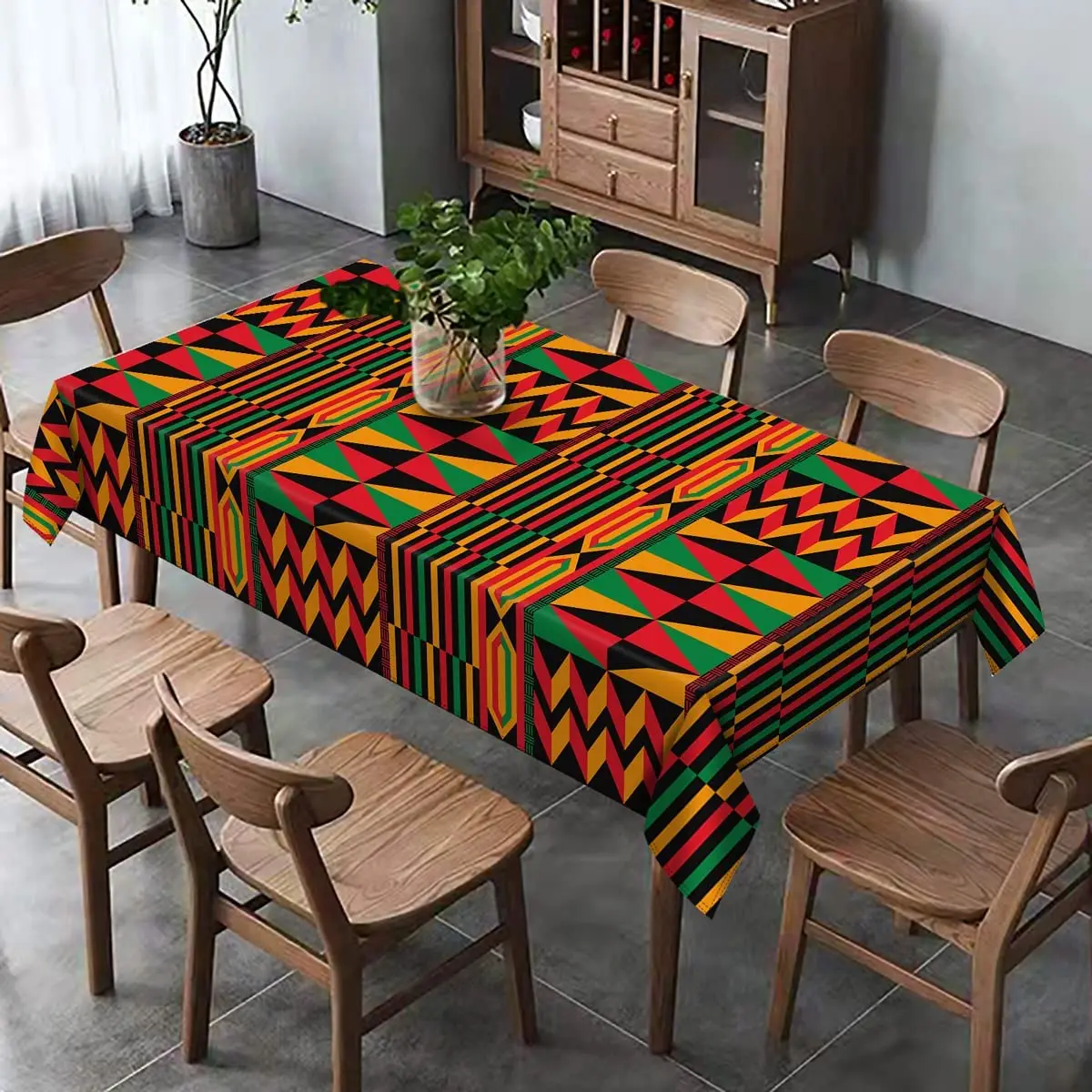 Juneteenth Black History Month Rectangle Tablecloth Kitchen Table Decor Kwanzaa Pan African American Tablecloth Party Decor 1d733 5 85e93