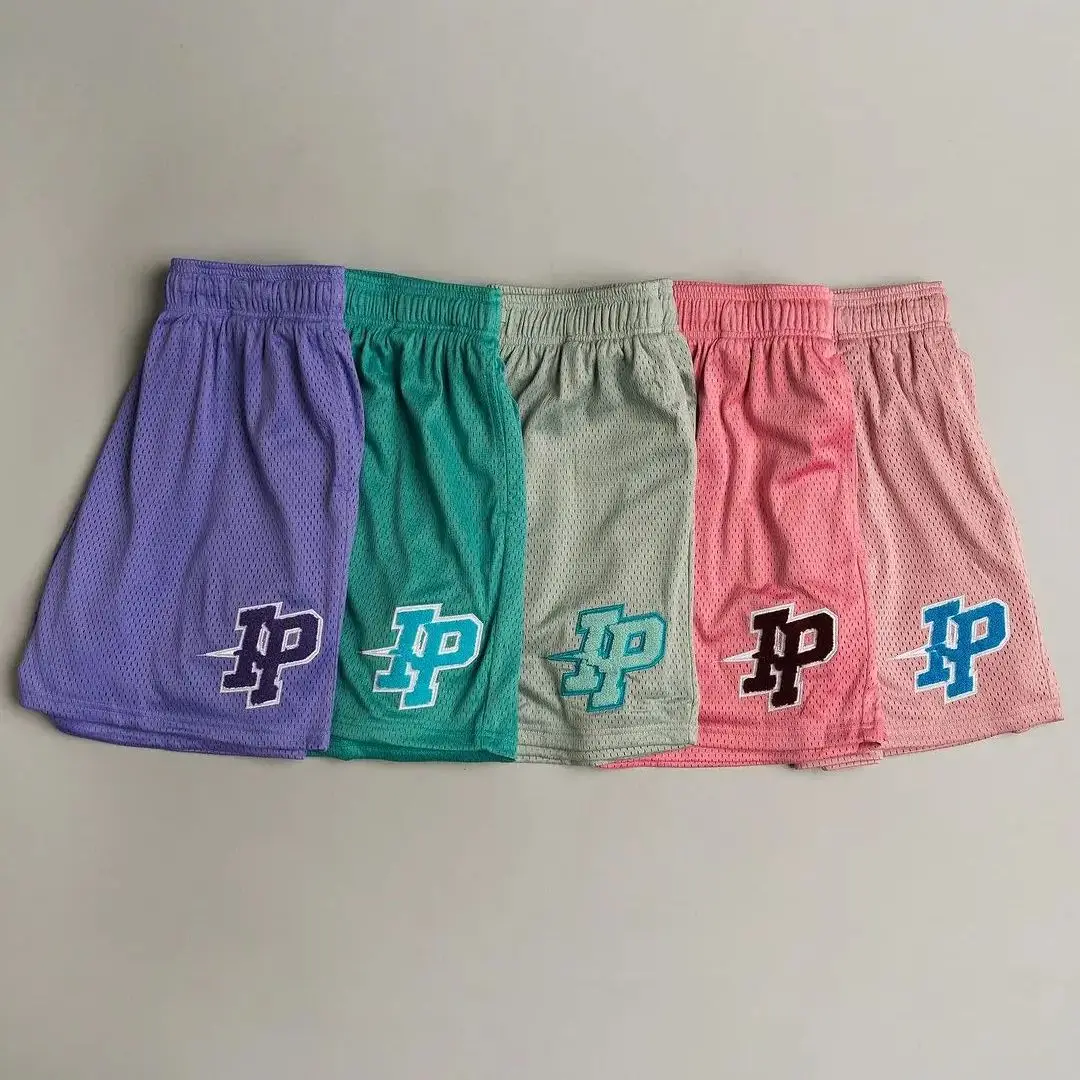 Inaka Power Shorts Men Women Basketball GYM Workout Mesh Double Layer Embroidery GYM Shorts Workout Shorts