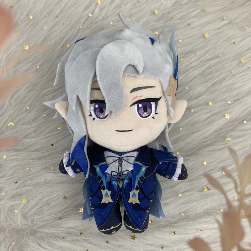 20cm Anime Genshin Impact Neuvillette Cosplay Plush Doll Toy Character Cute Soft Stuffed Pillow Christmas Halloween Gift