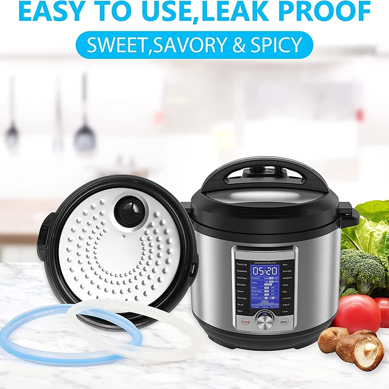 3 5 6 8 QT Quart Pots-Instant Pot Electric Pressure Cooker Accessories Replacement Silicone Rubber Seals ring Secure Leak-Free