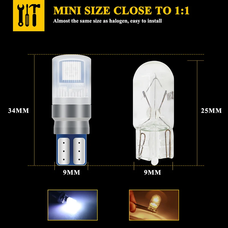New 1set T10 W5w RGB LED Bulb Remote Control 5050 Lamp Car Interior Lighting Reading Wedge Dome Trunk License Plate Light 12V