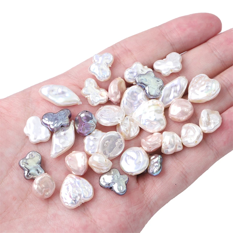 Exquisite Baroque Style Shaped ABS Pearl Beads Charms Heart Butterfly Pendant for Earring Bracelet DIY Jewelry Making Accessorie