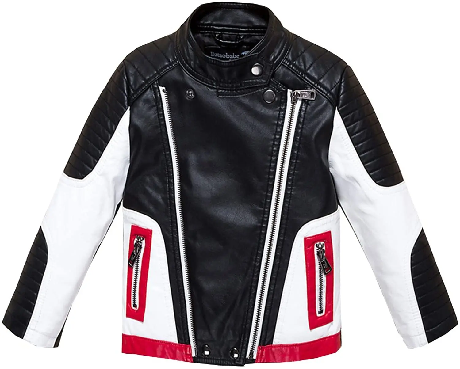 Boys Leather Motorcycle Spring Autumn Softshell Windbreaker Jackets 3-7 8 9 10 11 12 13 14Years Children Bike PU Leahter Coats