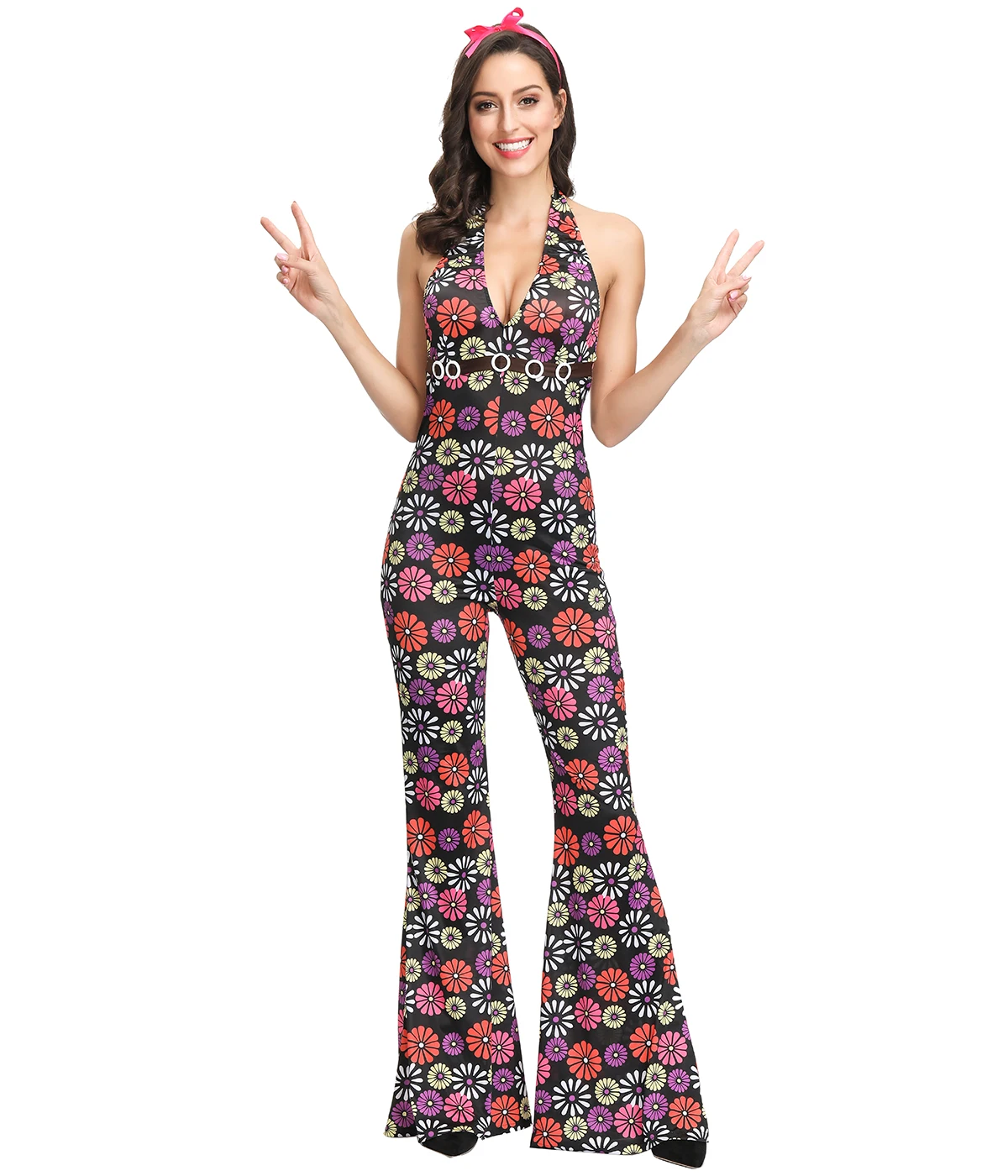 Halloween Costume For Couple 70s 80s Retro Hippie Costumes Hip Hop Singer Disco Cosplay Stage Performance Men Women new 2025 Fancy Dress