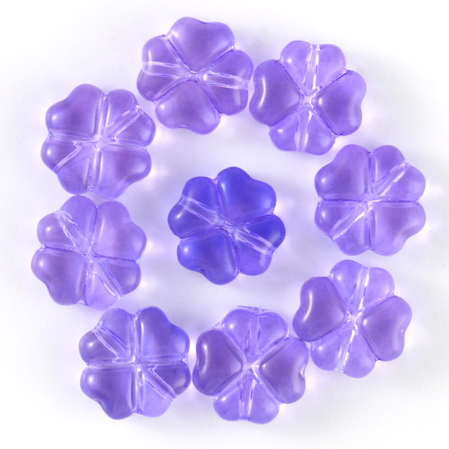 20pcs/lot Multicolor Four Leaf Clover Loose Spacer Beads for Jewelery Making DIY Gift Earrings Bracelets Accessories 10x10mm