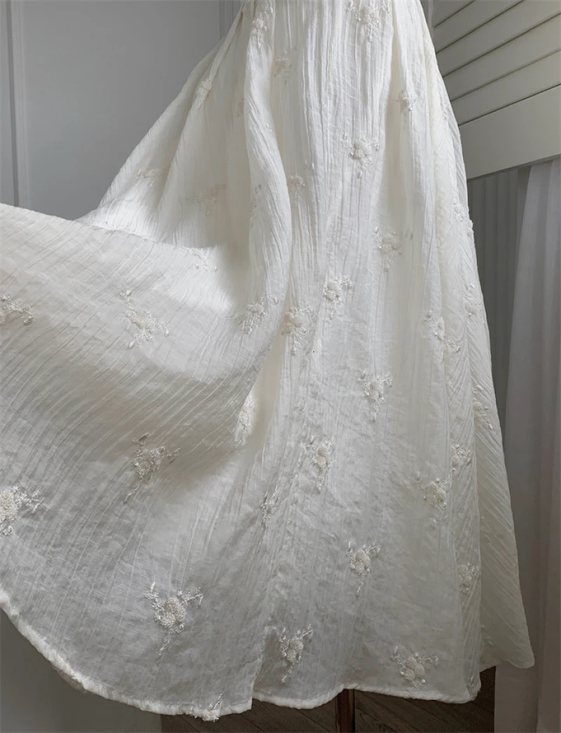 Summer Elegant Evening Party Midi Dress for Women Fashion Slim Princess Embroider Vestidos Female Korean Style Clothes 240319