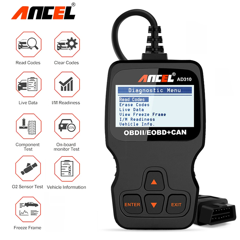 ANCEL AD310 OBD2 Automotive Scanner Full OBD2 Code 2025 Reader Engine Check Professional ODB new OBD 2 Car Diagnostic Tools PK ELM327