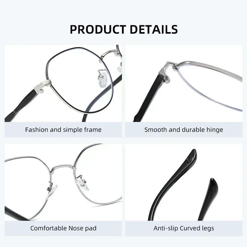 d Glasses Reading Style New Multifocal Women Round Frame Near and Far Eyeglasses Men Ladies Vintage Diopter Presbyopia