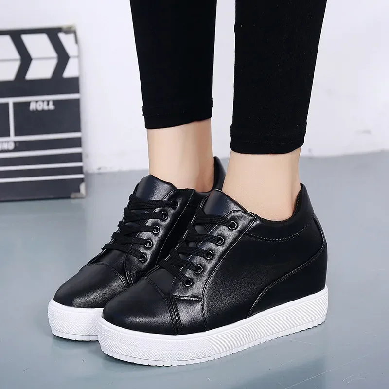 White Hidden New Wedge Sneakers Casual Woman Platform Women's High Heels Wedges Shoes for Womenbn s