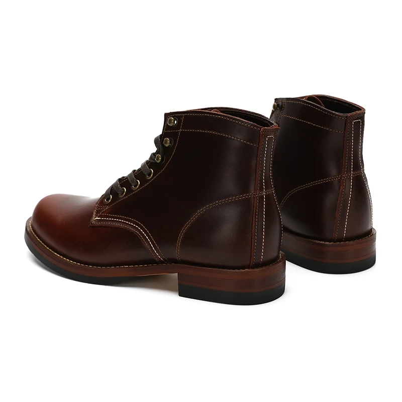 Handmade Luxury Autumn Winter Men Ankle Boots Wings Vintage British Cow Leather Top Quality Shoes Work Tooling Motorcycle Boots