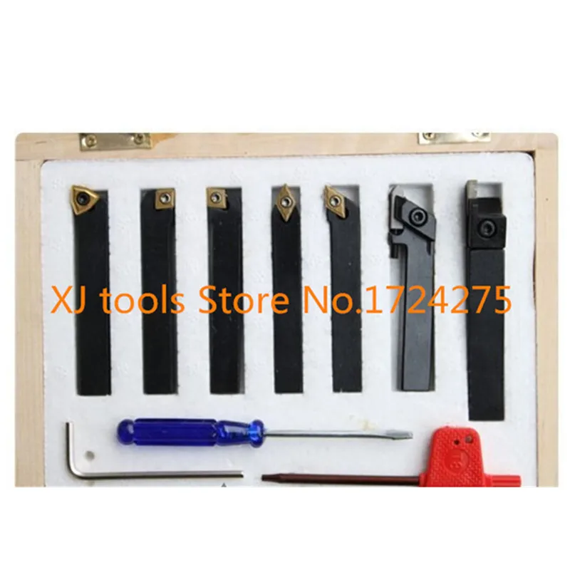 6mm/8mm/10mm 2025 7Pcs/Set Indexable Carbide Turning Lathe Cutter Tool With Inserts For Mini Lathe hine Titanium Lathe new Tool Set