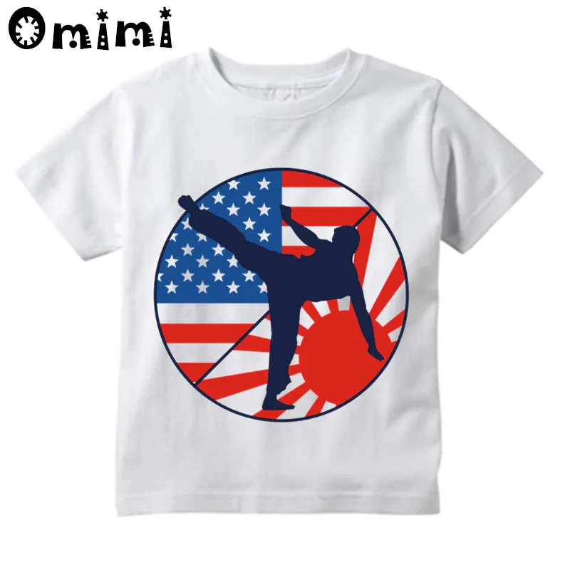 new Boys/Girls Karate KICK MMA SHOTOKAN 2025 Design T Shirt Kids Great Casual Short Sleeve Tops Children's Funny Japanese Kanji T-Shirt