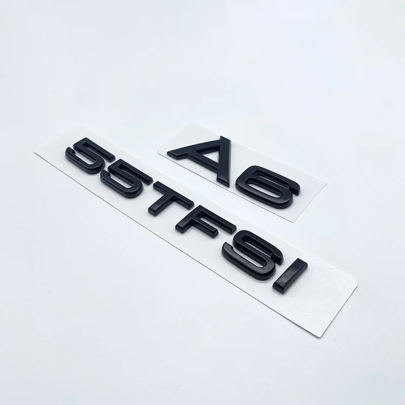 ABS Letters Numbers Emblem for Audi A6 35TFSI 40TFSI 45TFSI 2.0T 2.4 2.8 4.2 Quattro Allroad Car Front Trunk Side Logo Sticker
