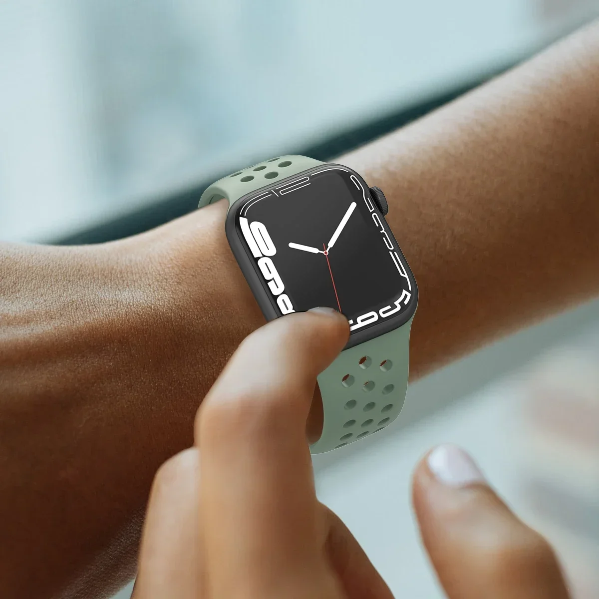 Silicone Strap for Apple Watch Band Ultra2 49mm Series 9 8 7 41mm 45mm 38mm 42mm Sport Bracelet IWatch 7 6 SE 5 4 3 44mm 40mm