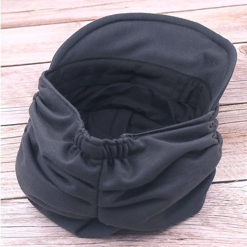 Women Adjustable Hat Short Brim Warm Foldable Earflap Solid Color Cap Spring new Turban Visor Hat Daily Sunshade Head 2025 Wear Clothing