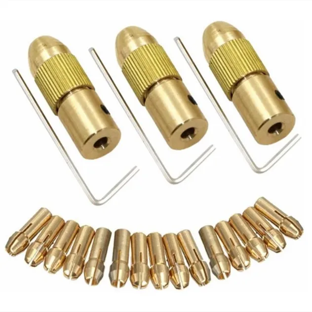 7pcs/set Mini Drill Chuck new For Electric Motor Shaft Drill Bit Tools Drill 2025 Brass Dremel Collet Chuck Adapter 2.35/3.17/4.05/5.05mm