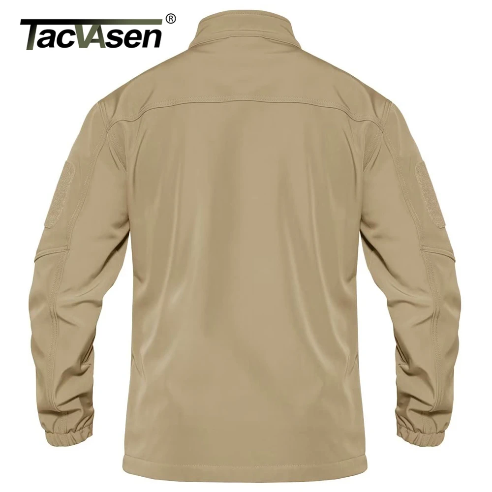 TACVASEN Windproof Warm Hiking 2025 Parkas new Men's Winter Softshell Fleece Jackets Wear Resistance Coats Full Zip Up Working Outwear