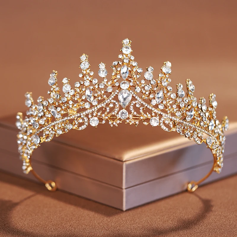Bride new Tiaras Rose 2025 Red Exquisite Wedding Crown