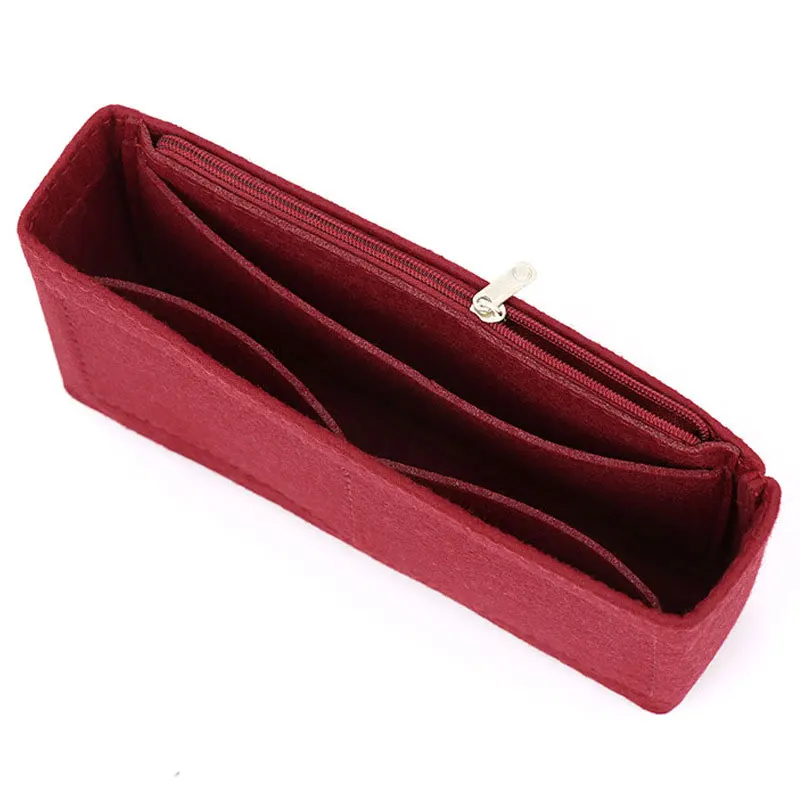 Felt 2025 Insert Bag Zipper Makeup Organizer Handbag Toiletry Travel Inner Purse Pouch Portable Fit Cosmetic new Bags Storage Liner Tote