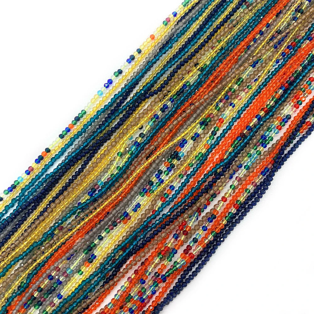 Natural Crystal Glass Spinel Beads 2/3mm Facet Stone Loose Seed Beads for Jewelry Making DIY Bracelet Necklace Jewelry Accessory