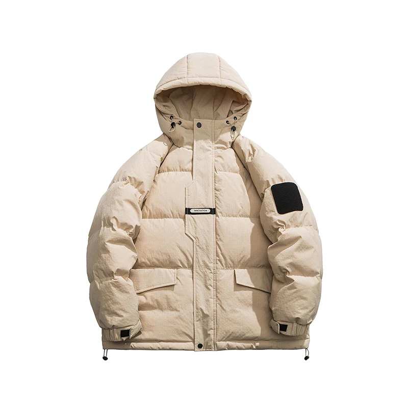 -20Degree Winter Down Jacket Men Hooded Zip-Up Warm Thickened Couples Outdoor Short Puffer Jacket Cold Jacket Men's Windbreaker