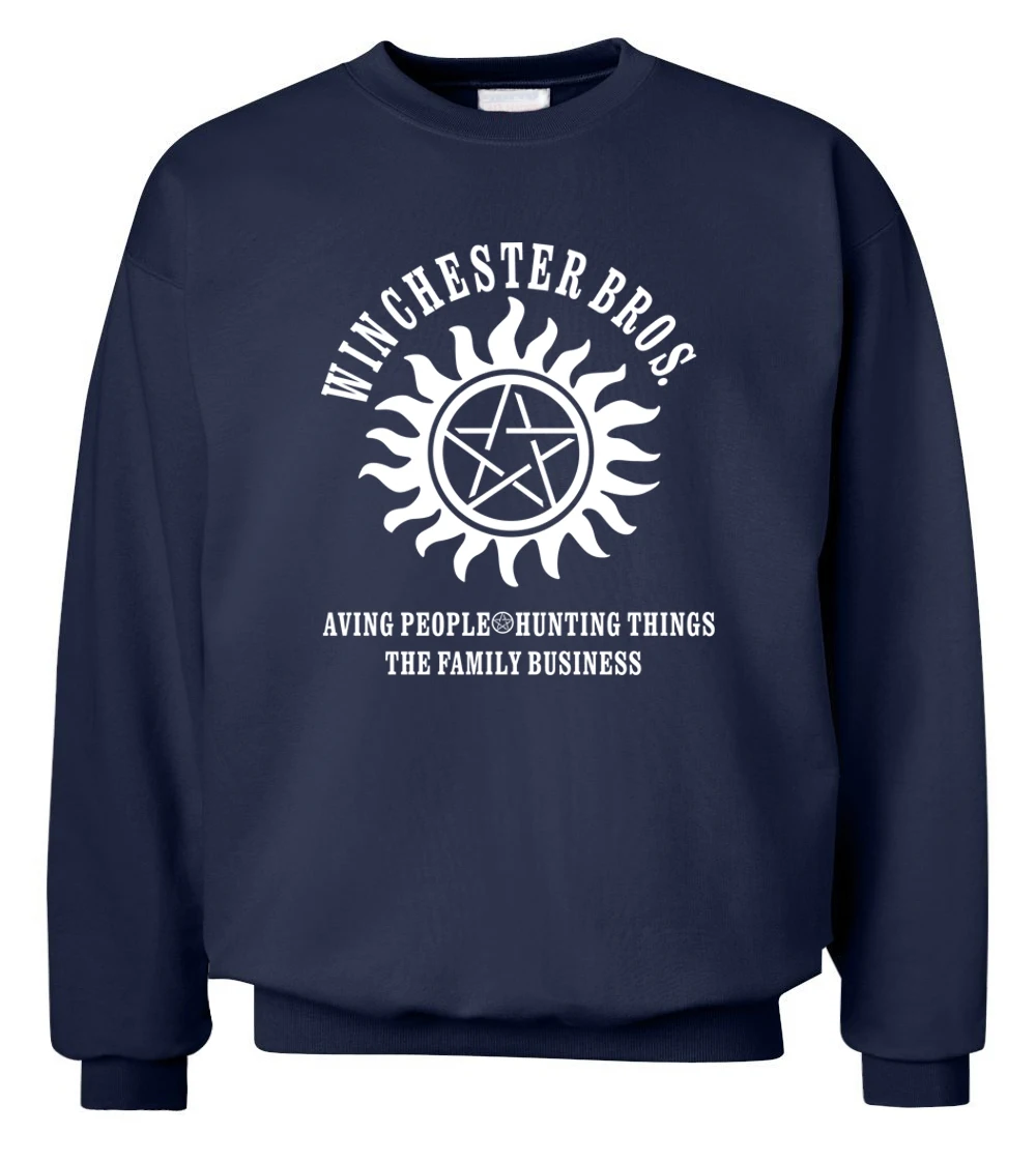 Hot sale Supernatural Winchester Bros men sweatshirt 2023 new fall winter 2025 style new casual men hoodies hipster hip hop streetwear