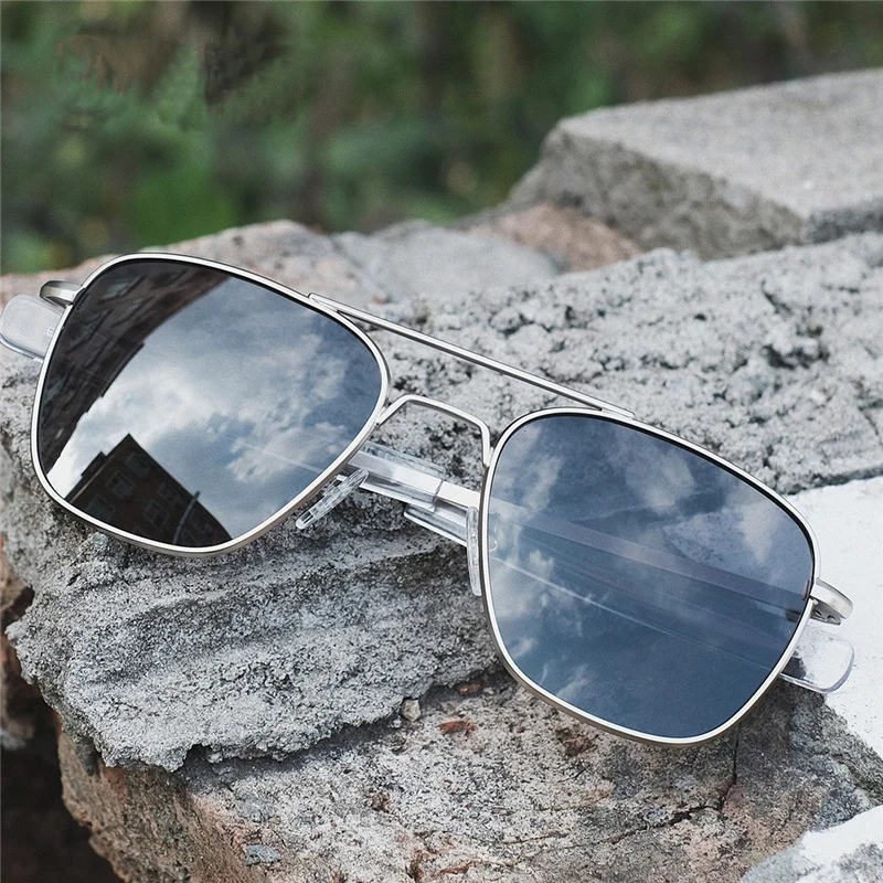 Retro Pilot Polarized Sunglasses Men 2024 Metal Frame Driving Sun Glasses Women Design Anti-Glare Lens Sunglass zonnebril heren