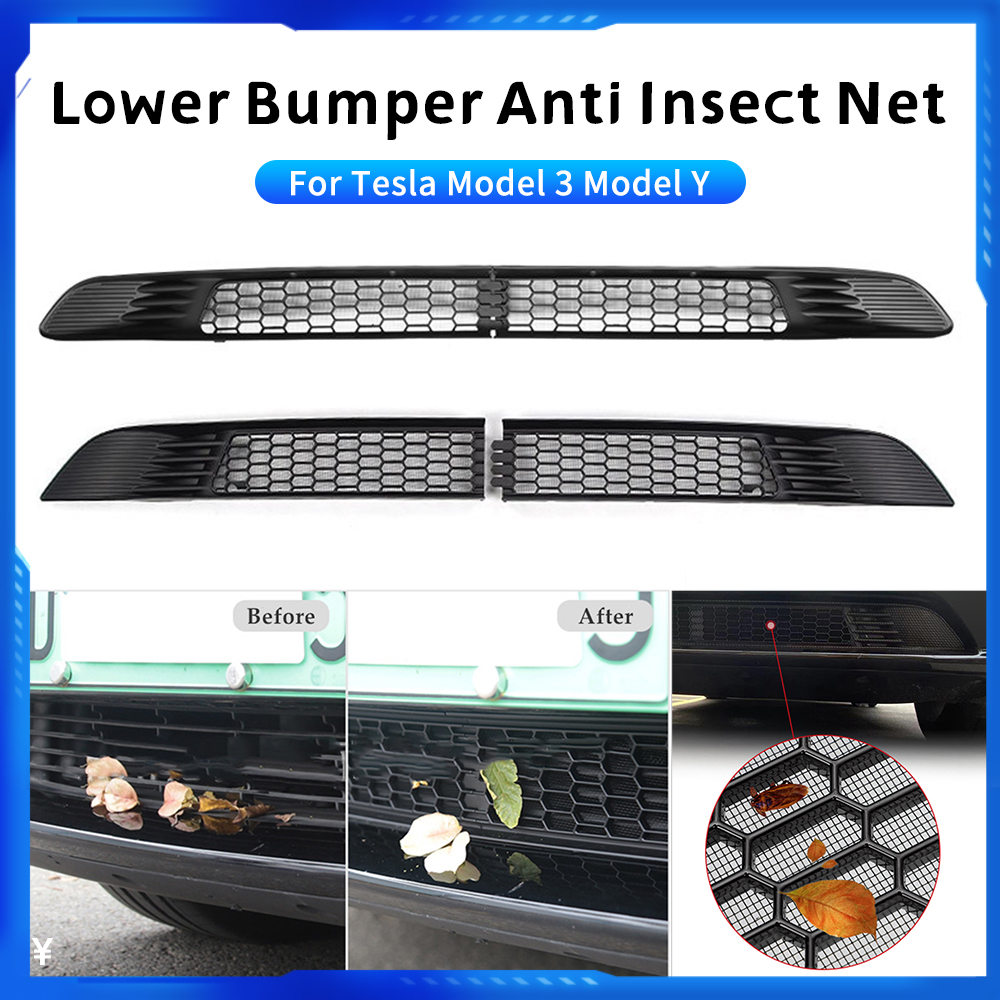 3 Model Y Front Bumper Hood Vent Grille Net Radiator Protective Mesh Grill Panel For Tesla Grid Accessories