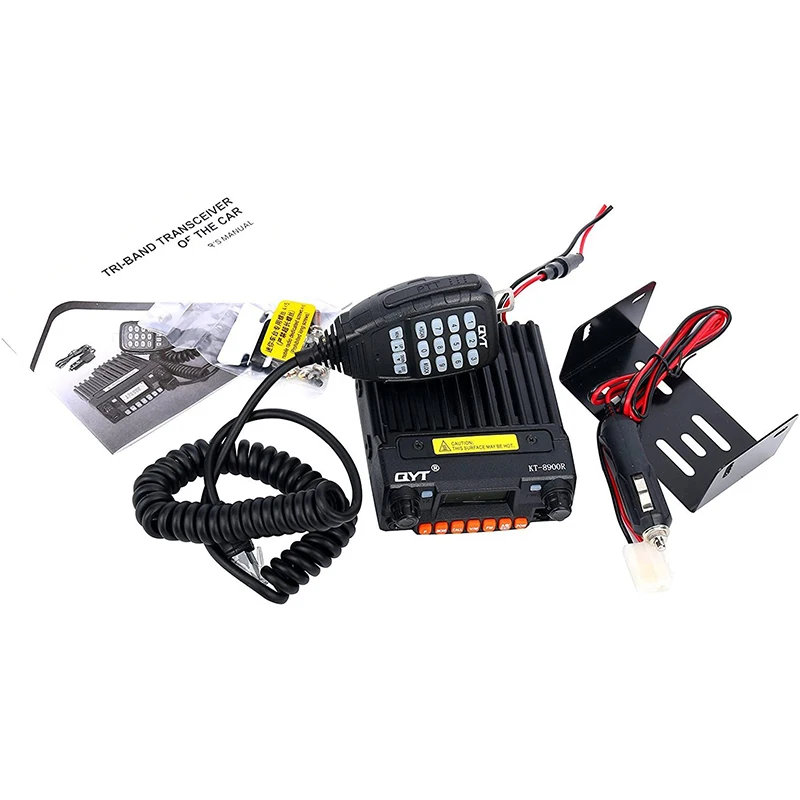 QYT KT-8900R Tri-Band 25W Mobile Transceiver 136~174&240-260&400~480MHz Dual Standby Car Ham Radio