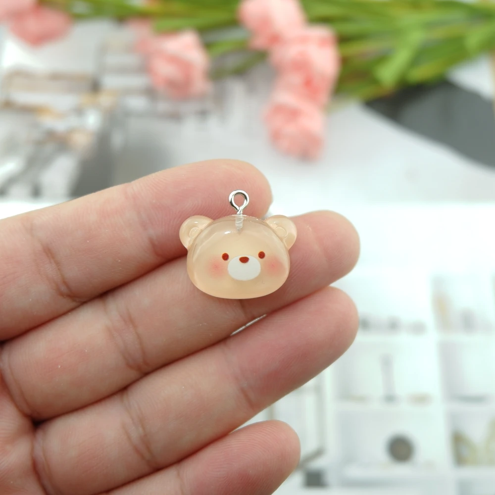 Bear Cat Mushroom Heart Charms for Jewelry Making Diy Earring Bracelet Bow Pendant Accessories Findings Bulk Wholesale