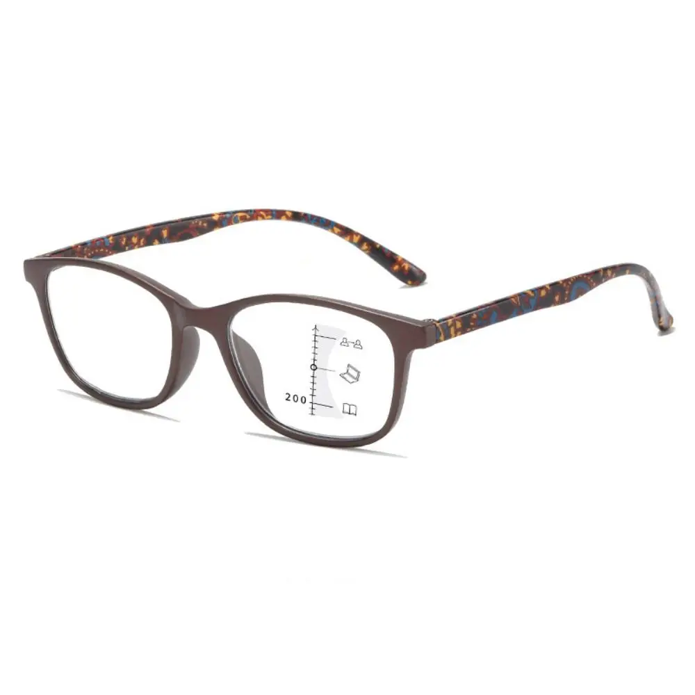 Plastic Reading Glasses new Retro Strength: 1.0~4.0x Rectangle Frame 2025 Glasses Multifocal Zoom Anti-blue Glasses Readers