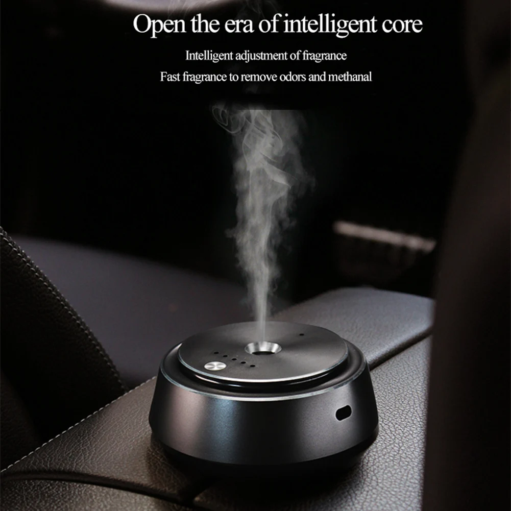 Intelligent Car Scents Aromas Machine Fragrance Diffusers Car Air Freshener USB Rechargeable Ultrasonic Aroma Diffuser