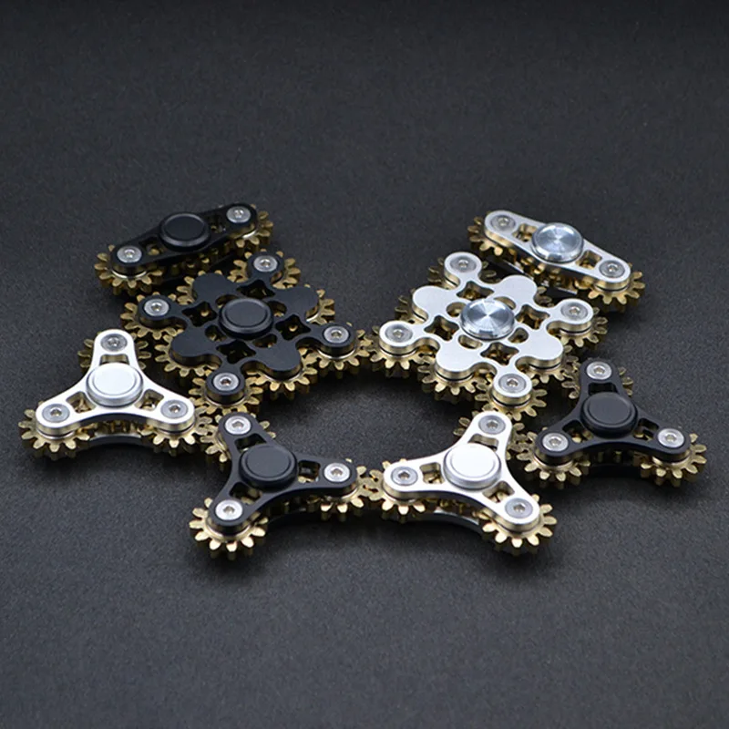New Multi Gear Rotating Fidget Spinner Boy Gift Nine Tooth Linkage Finger Tip Gyroscope Anti-Anxiety Toy For Kids Adults Gift