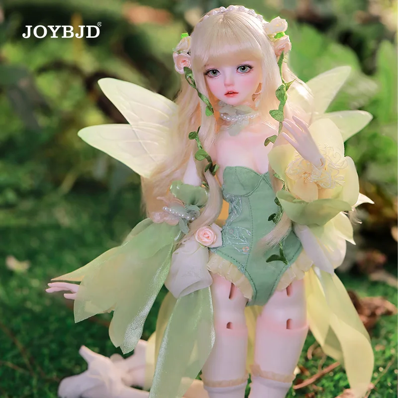Isabella BJD Doll 1/4 Muxi Fantasy Flower Fairy Love Hope Wings Pearls Necklace Orange Exquisite Craftsmanship Embroidery Joybjd