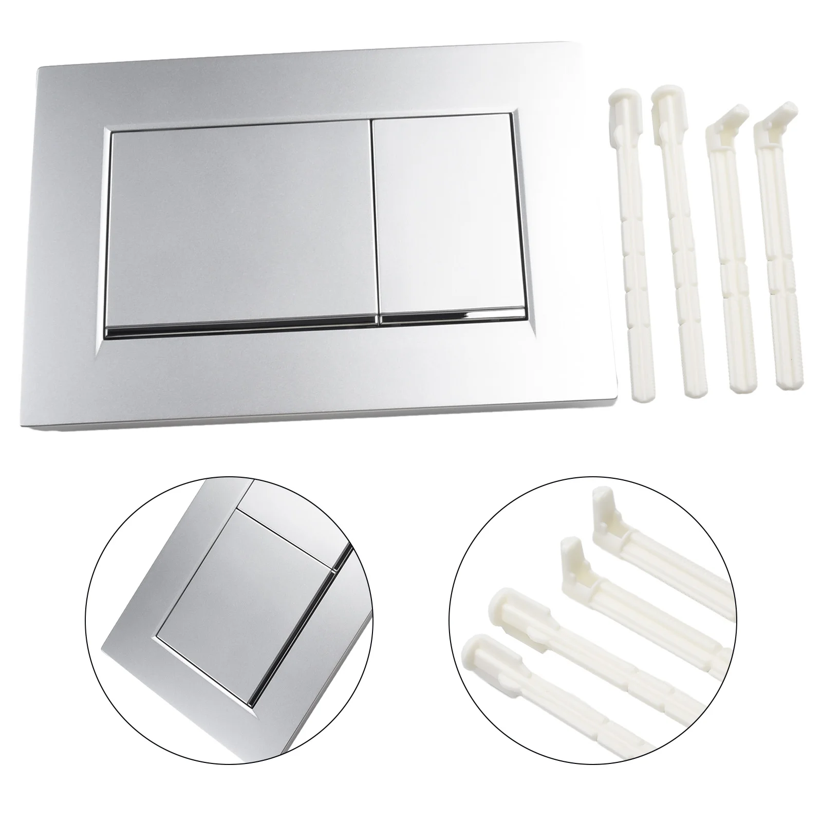 For Geberit Sigma30 Dual Flush Plate Chrome Frame Contemporary and Durable Matt Black/Matt White/Matt Chrome Silver