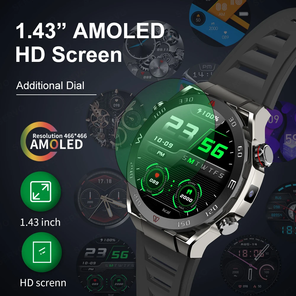 4G 64G Smart Watch Men Women Google Play Store SIM Card KOM9 Waterproof Sports Bluetooth Android Phone HD Camera Music Call 2024