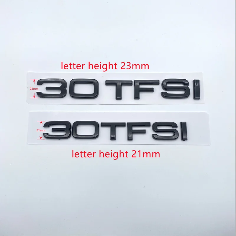 ABS Letters Numbers Emblem for Audi A6 35TFSI 40TFSI 45TFSI 2.0T 2.4 2.8 4.2 Quattro Allroad Car Front Trunk Side Logo Sticker