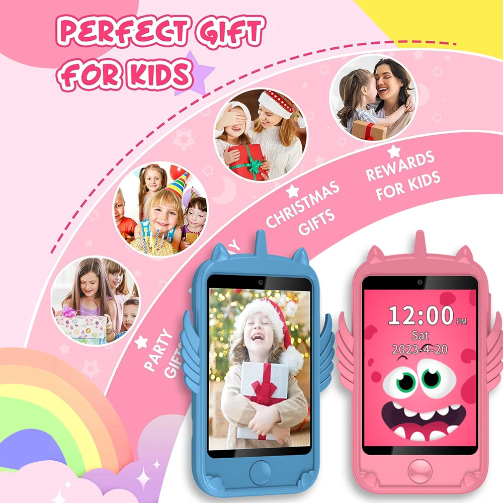 Children Smartphone 2G Camera Video Record Music Play Pedometer new 19 Games Habit 2025 Tracking Girls Boys Clock Smart Watch Kids
