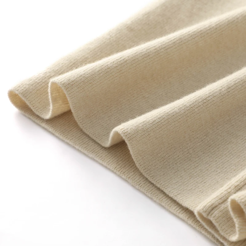 Cashmere Trousers 2025 Autumn Winter Woman's Pants Wide Leg Pants Loose Casual Elasic Mid new Waist Full Length Pants 100% Woolen Knitted