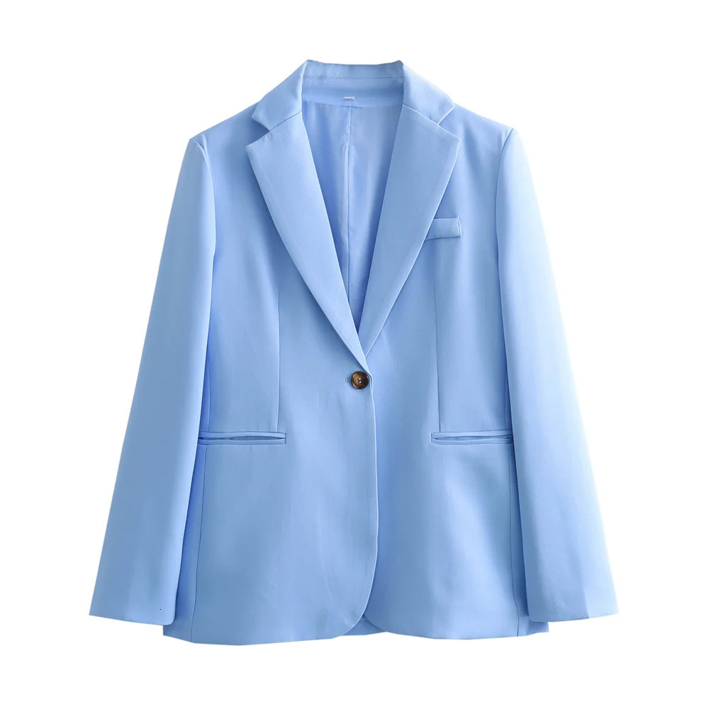 PB ZA Spring Womens Fashion and Elegance Commuting Versatile Straight Cut Suit CoatHanging Leg Trouser Set 240423