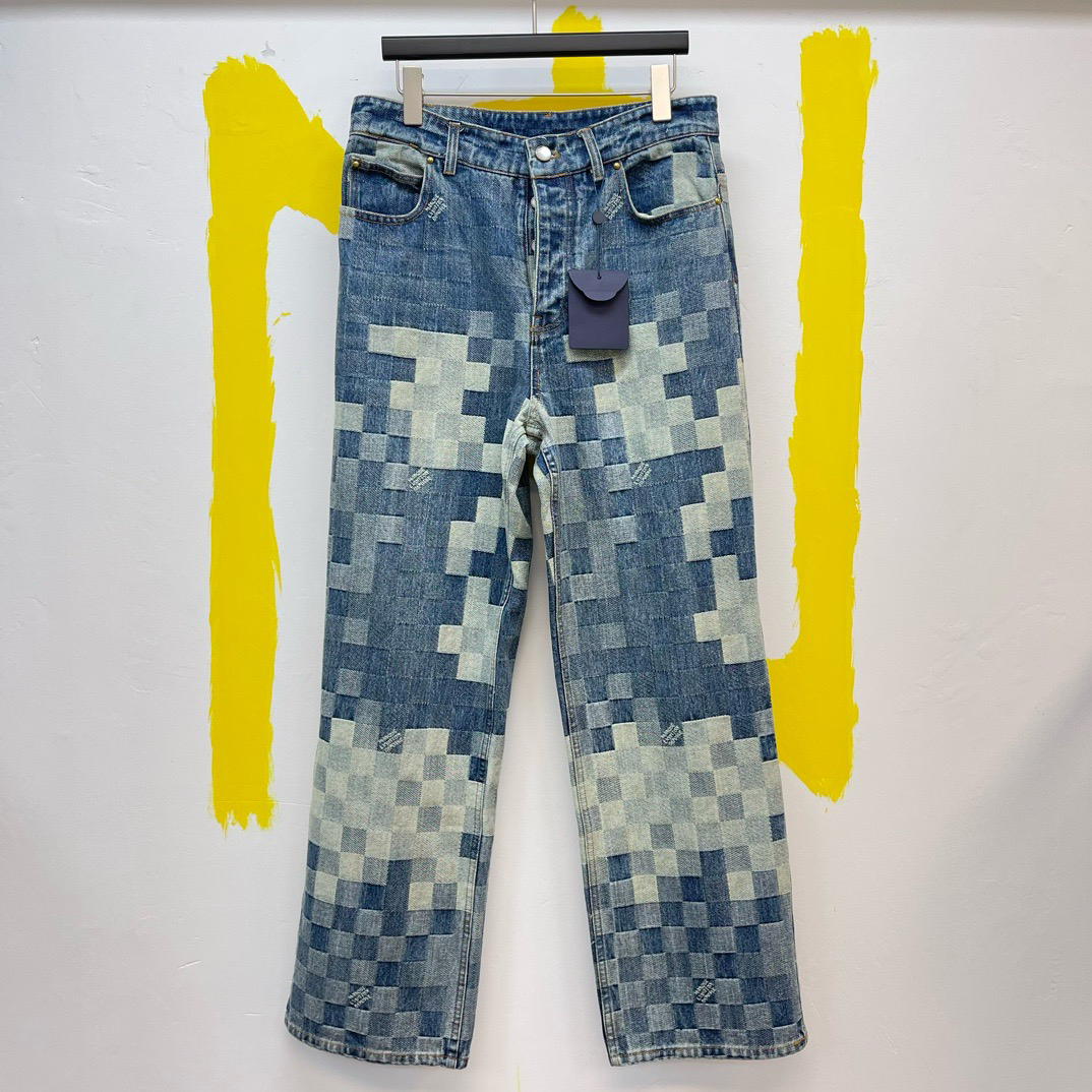 Men's Plus Size Pants 2024ss Unwashed Selvedge Mens Raw Denim Jeans Indigo Small Quantity Wholesale Price Japanese Style Cotton Japan RED 4455