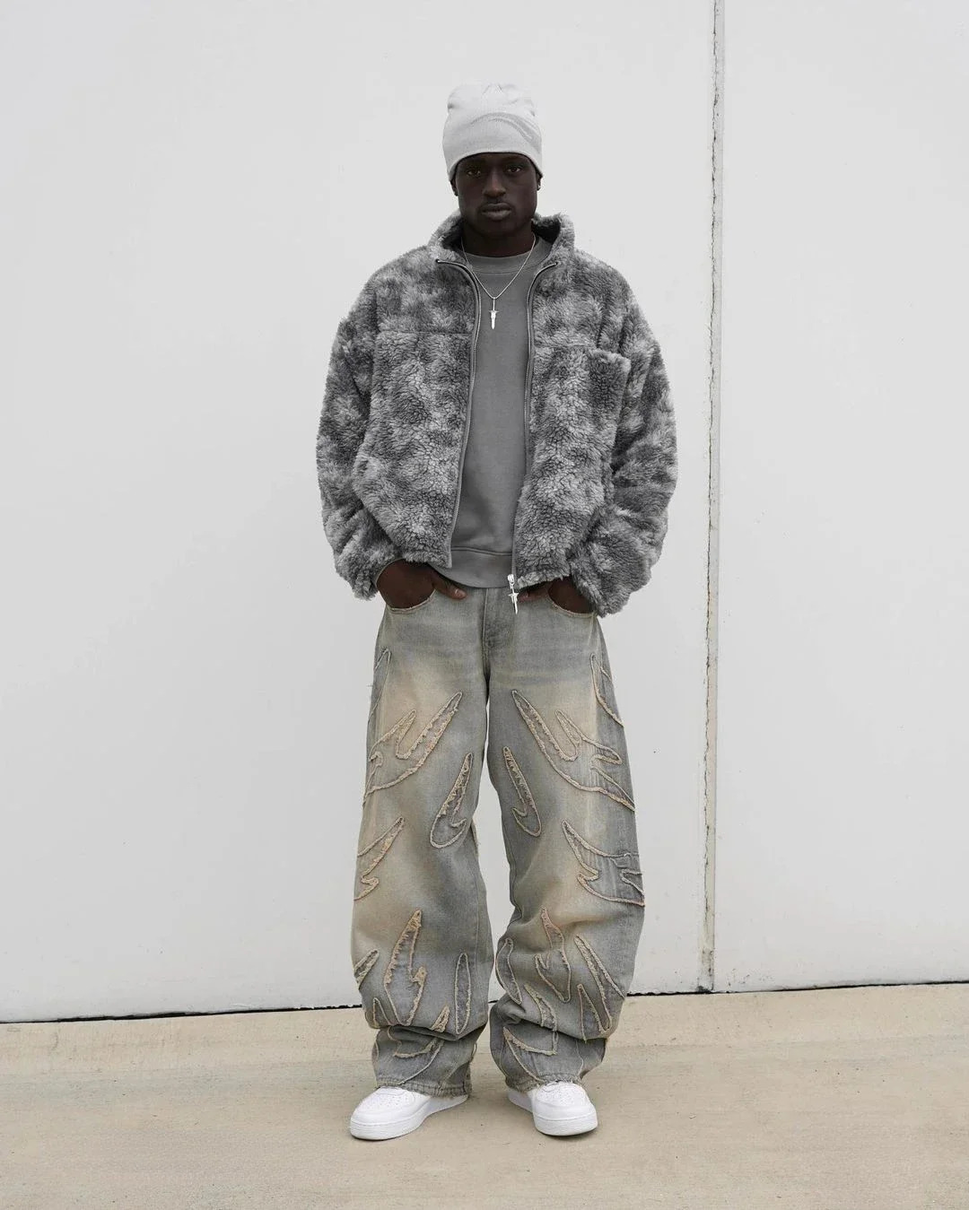 Retro Harajuku Embroidered Denim Selling Ripped Raw Edge Trousers Baggy Y2k Jeans Men Women Hip Hop Punk Casual Pants 240429