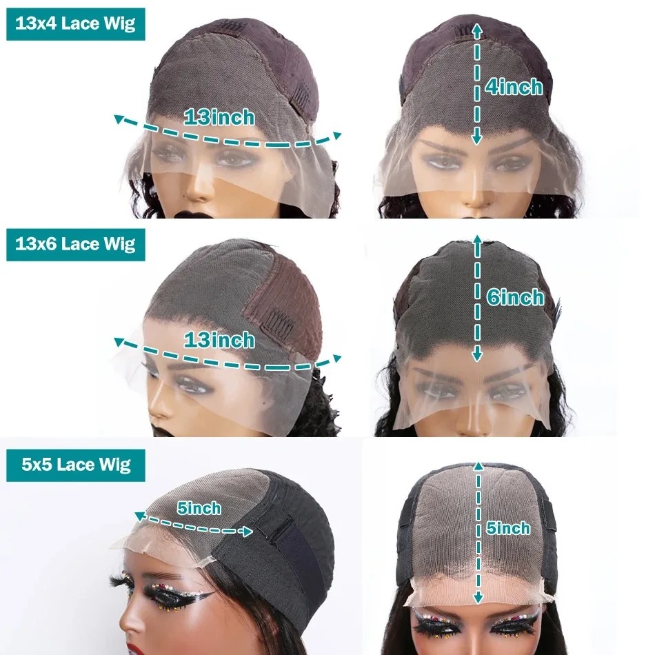 Baby Hair Deep Wave Bob Lace Frontal 13X6 HD Curly 5x5 Glueless Preplucke 13X4 Front Human Hairwigs human hair Wig High Quality 250
