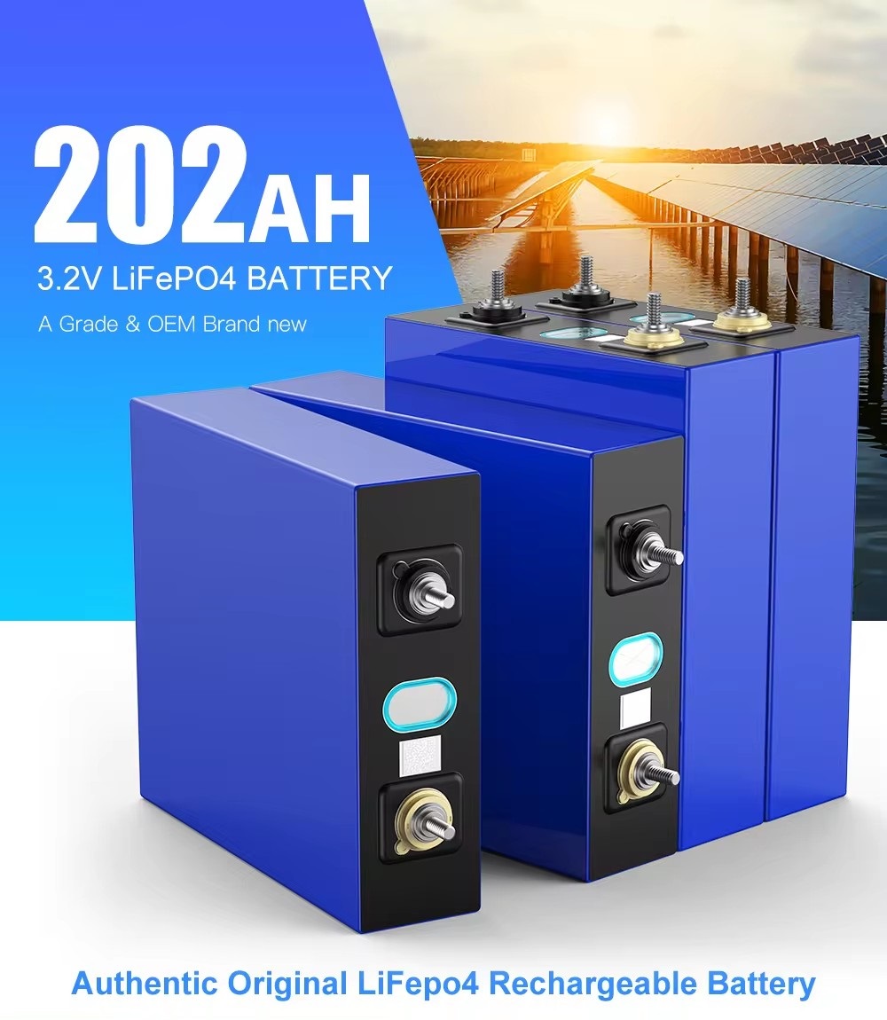 New Grade A 3.2V 280Ah 310Ah 202Ah Lifepo4 Rechargeable Battery 6000 Cycle Lithium Iron Phosphate Prism Solar Energy EU/US Duty Free