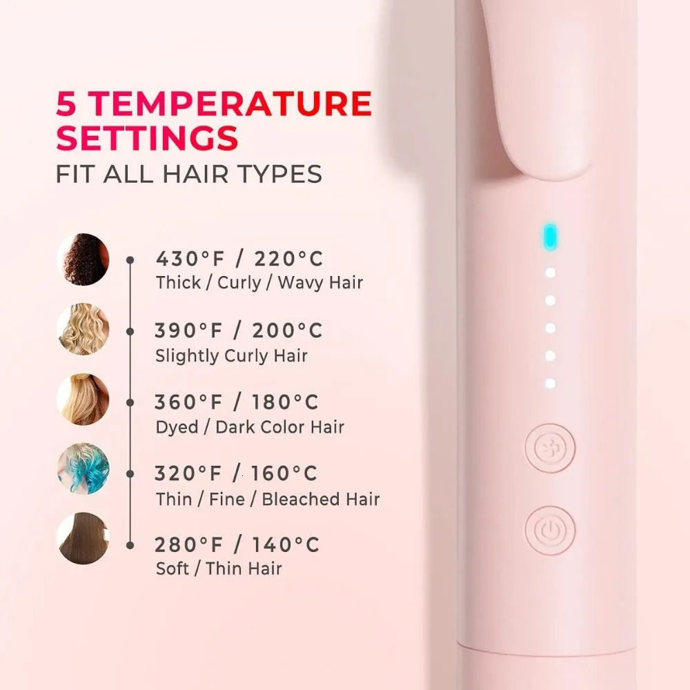 Airflow Styler Curling Iron - Ceramic Flat Hair Straightener And Curler 2 In 1 Professional Curing Wand 240423